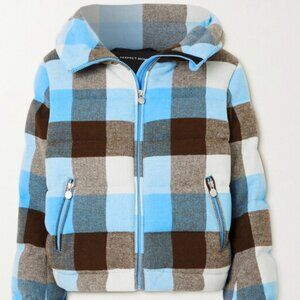 Perfect Moment Polar Flare Checked Quilted Shell And Wool-blend Down Ski Jacket